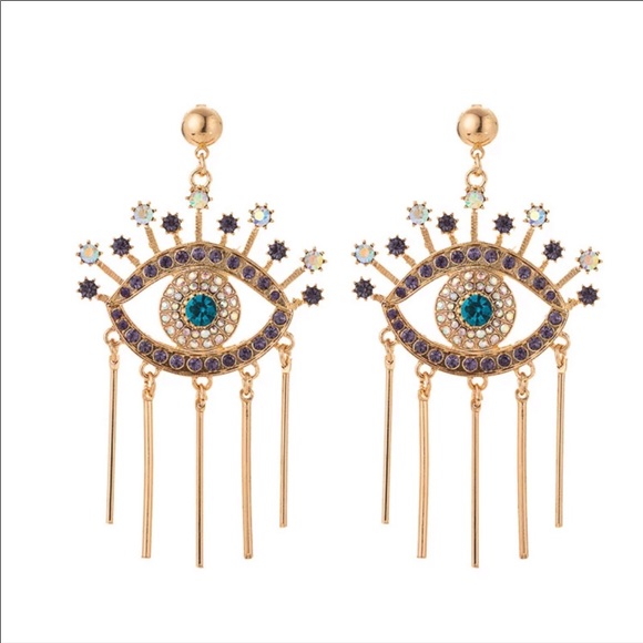 Jewelry - NEW Cute Evil Eye Drop Earrings